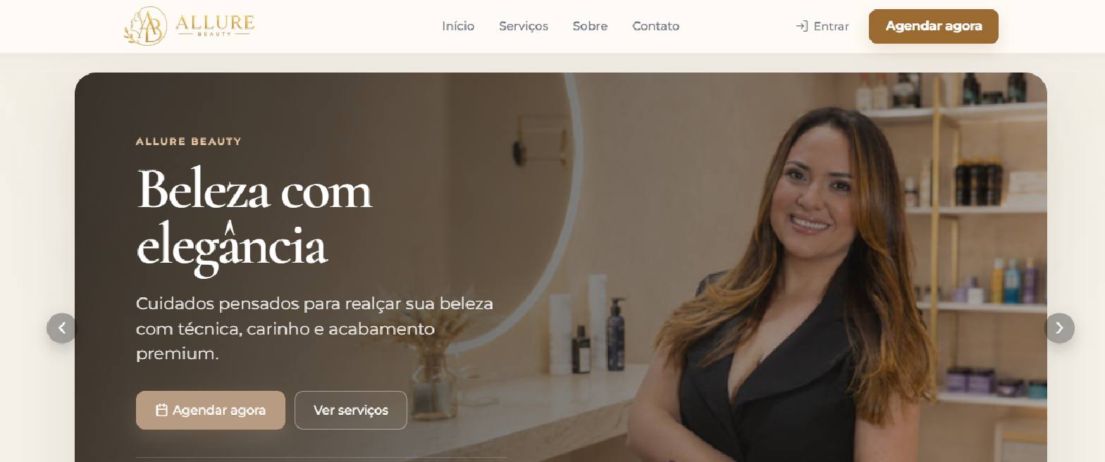 Site Allure Beauty — Estúdio de beleza
