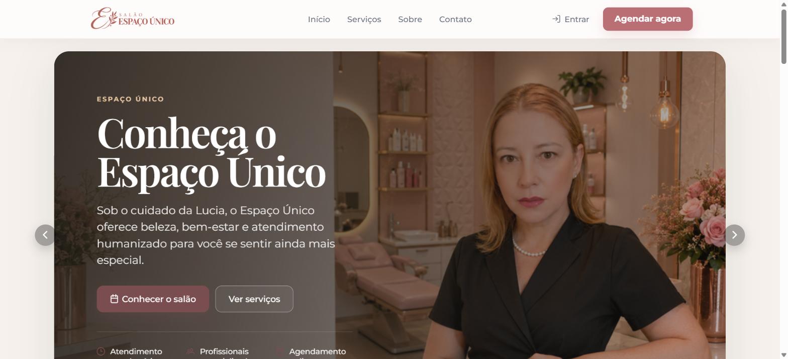 Site Espaço Único — Salão de beleza